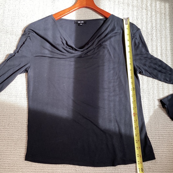 Saint + Sofia Long Sleeve Cowl Neck Tee - Picture 5 of 5